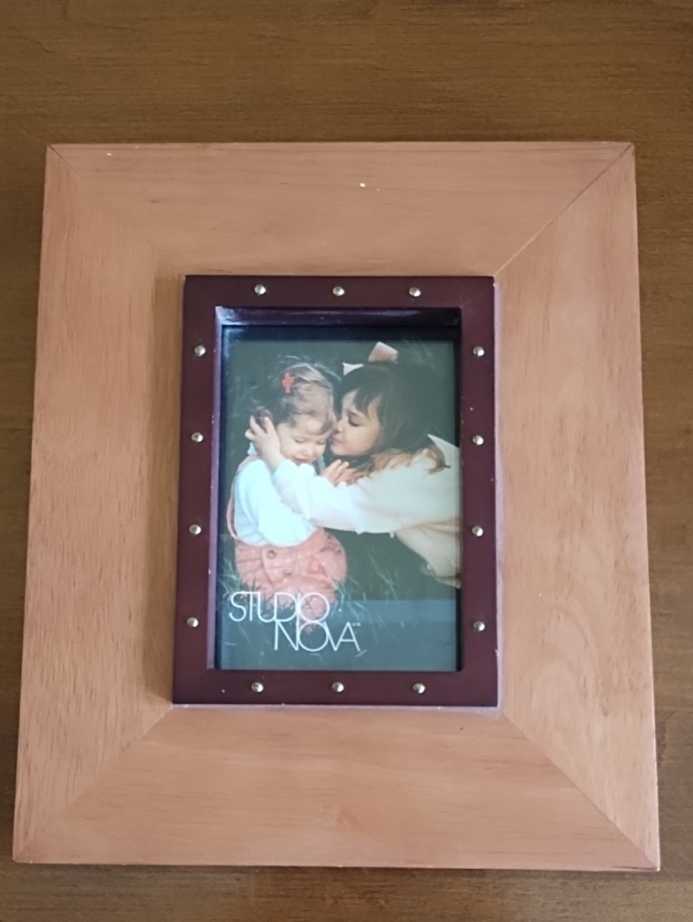Vintage Studio Nova Chunky Wood Tabletop Picture Frame 3.5x5 Inch Picture Rustic